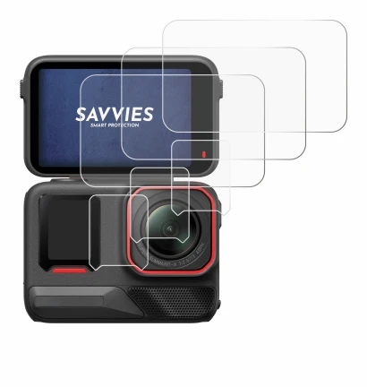 Abbildung des Geräts Insta360 Ace Pro 2 mit einer Vielzahl des Displayschutzes.