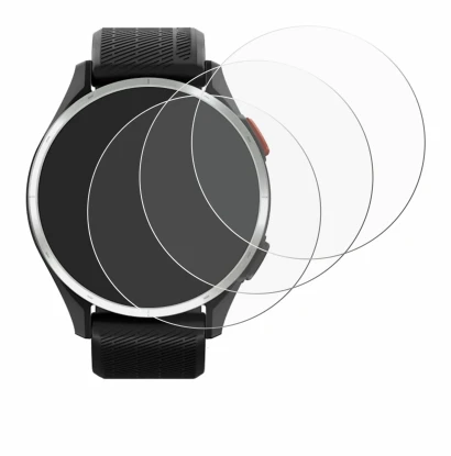 Abbildung des Geräts Garmin Approach S44 mit einer Vielzahl des Displayschutzes.