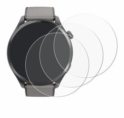 Abbildung des Geräts Hama Smartwatch 9000 mit einer Vielzahl des Displayschutzes.