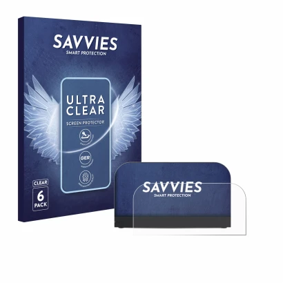 Vorderseite einer Produktverpackung mit dem Markenlogo Savvies. Daneben ist das Gerät Nintendo Switch 2 Station mit dem zugehö