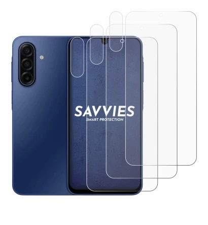 Abbildung des Geräts Samsung Galaxy A17 5G (Display+Kamera) mit einer Vielzahl des Displayschutzes.