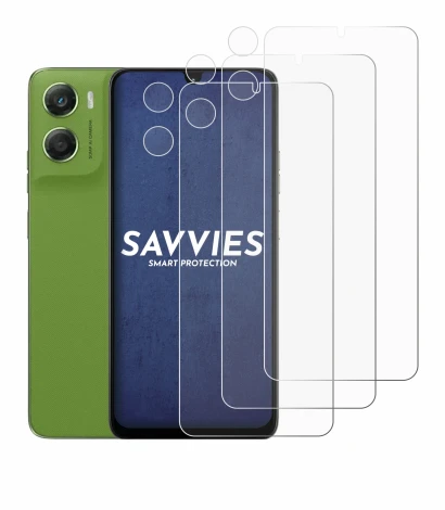 Abbildung des Geräts Motorola Moto G06 (Display+Kamera) mit einer Vielzahl des Displayschutzes.