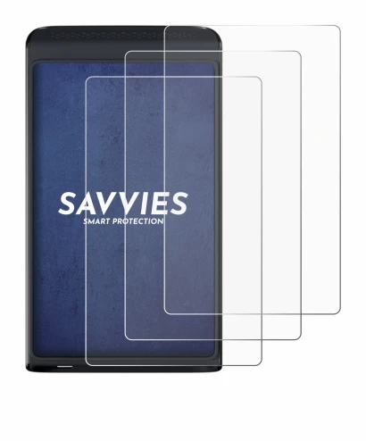 Abbildung des Geräts Vasco Translator Q1 mit einer Vielzahl des Displayschutzes.