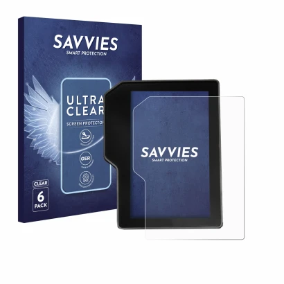 Vorderseite einer Produktverpackung mit dem Markenlogo Savvies. Daneben ist das Gerät Yamaha Tenere 700 / Rally 2025 mit dem z