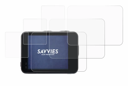 Abbildung des Geräts Akaso Brave 7 mit einer Vielzahl des Displayschutzes.