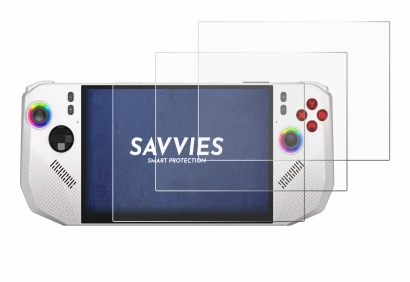 Abbildung des Geräts MSI Claw A8 BZ2EM mit einer Vielzahl des Displayschutzes.