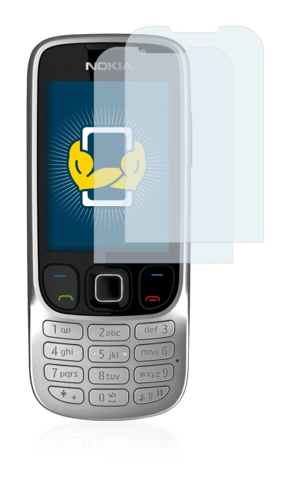 Abbildung des Geräts Nokia 6303i classic mit einer Vielzahl des Displayschutzes.