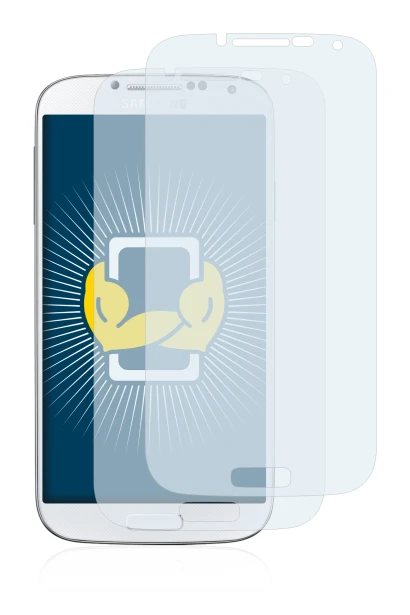 Abbildung des Geräts Samsung Galaxy S4 mit einer Vielzahl des Displayschutzes.