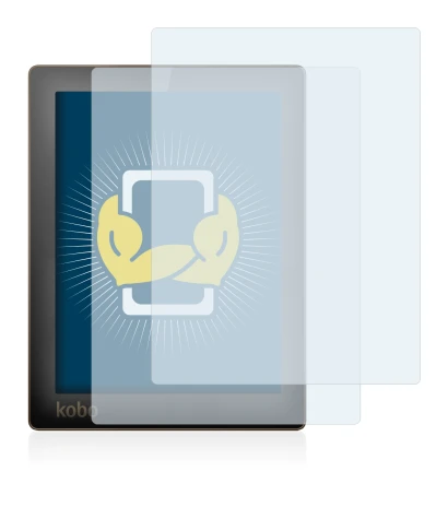 Abbildung des Geräts Kobo Aura mit einer Vielzahl des Displayschutzes.