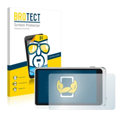 Vorderseite einer Produktverpackung mit dem Markenlogo BROTECT. Daneben ist das Gerät Samsung Galaxy Camera 2 EK-GC200 mit dem