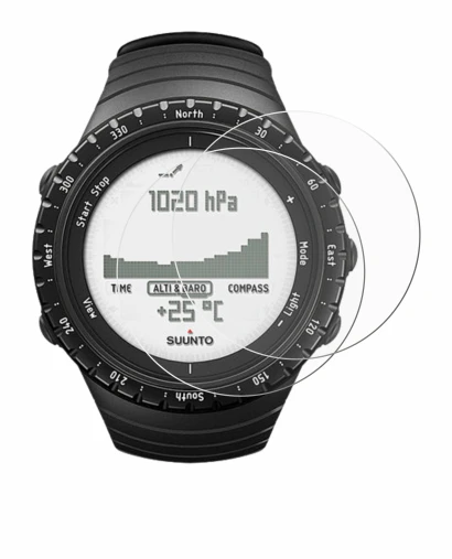 Abbildung des Geräts Suunto Core Regular Black mit einer Vielzahl des Displayschutzes.