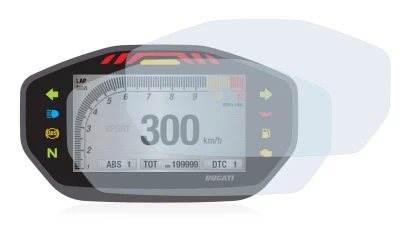 Abbildung des Geräts Ducati Monster 1200 Colour-TFT-Display mit einer Vielzahl des Displayschutzes.