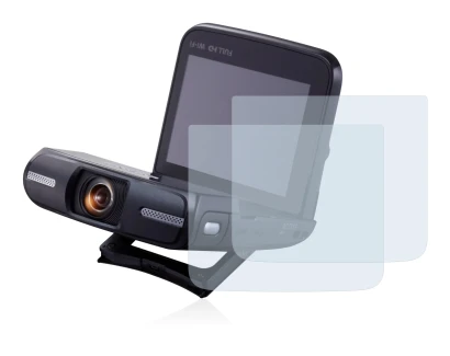 Abbildung des Geräts Canon Legria Mini mit einer Vielzahl des Displayschutzes.