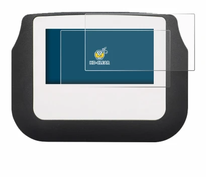 Abbildung des Geräts Signotec Signature Pad Sigma mit einer Vielzahl des Displayschutzes.