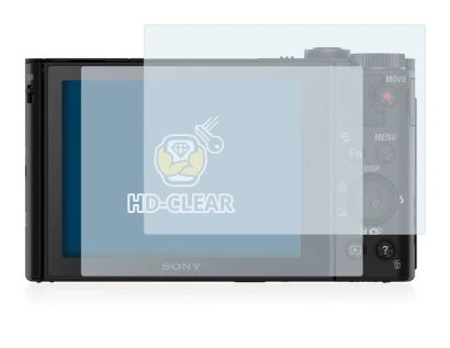Abbildung des Geräts Sony Cyber-Shot DSC-HX90 mit einer Vielzahl des Displayschutzes.