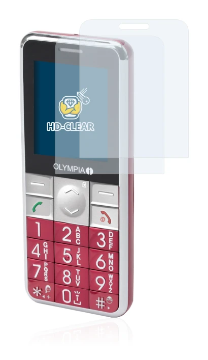 Abbildung des Geräts Olympia Viva Plus mit einer Vielzahl des Displayschutzes.