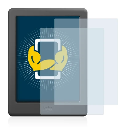 Abbildung des Geräts Kobo Glo HD mit einer Vielzahl des Displayschutzes.