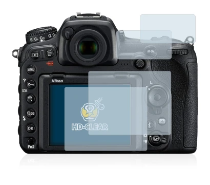 Abbildung des Geräts Nikon D500 mit einer Vielzahl des Displayschutzes.