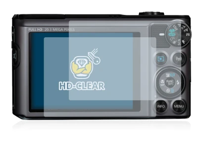 Abbildung des Geräts Canon PowerShot SX720 HS mit einer Vielzahl des Displayschutzes.