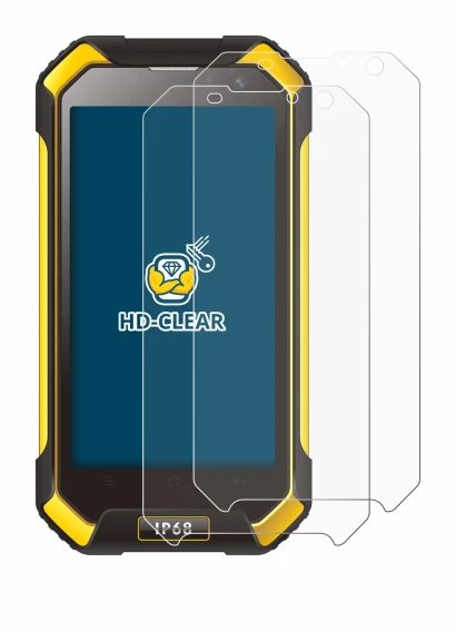 Abbildung des Geräts Blackview BV6000 mit einer Vielzahl des Displayschutzes.