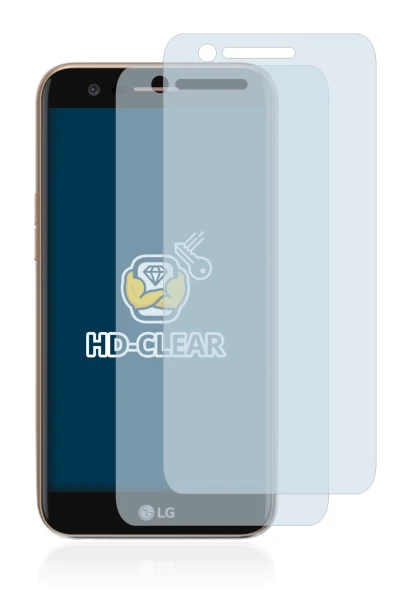 Abbildung des Geräts LG K10 2017 mit einer Vielzahl des Displayschutzes.