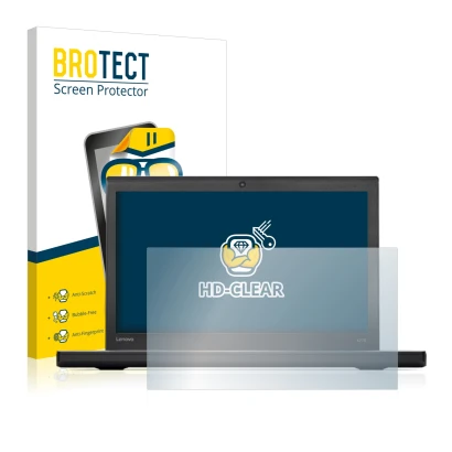 Vorderseite einer Produktverpackung mit dem Markenlogo BROTECT. Daneben ist das Gerät Lenovo ThinkPad X270 mit dem zugehörigen