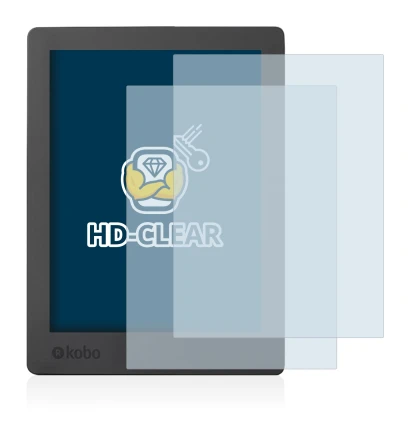 Abbildung des Geräts Kobo Aura H2O Edition 2 mit einer Vielzahl des Displayschutzes.