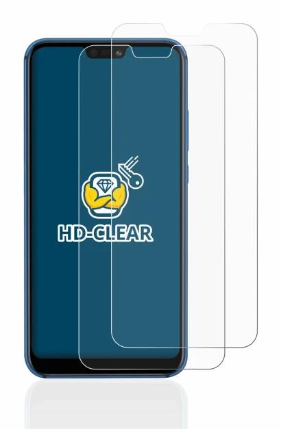 Abbildung des Geräts Huawei P20 lite 2018 mit einer Vielzahl des Displayschutzes.