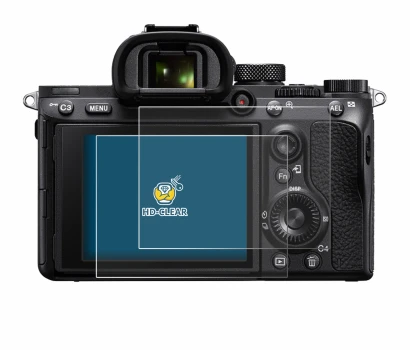 Abbildung des Geräts Sony Alpha 7 III (ILCE-7M3) mit einer Vielzahl des Displayschutzes.