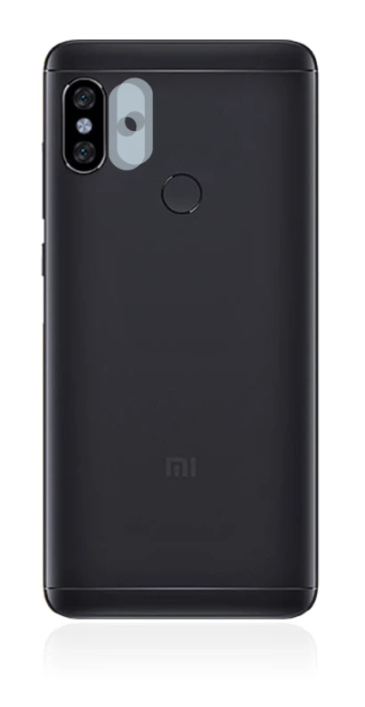 Abbildung des Geräts Xiaomi Redmi Note 5 (NUR Kameraschutz) mit einer Vielzahl des Displayschutzes.