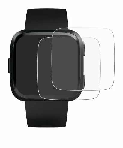 Abbildung des Geräts Fitbit Versa mit einer Vielzahl des Displayschutzes.