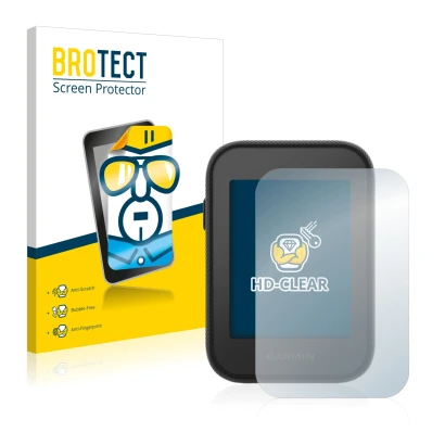 Vorderseite einer Produktverpackung mit dem Markenlogo BROTECT. Daneben ist das Gerät Garmin Approach G30 mit dem zugehörigen 