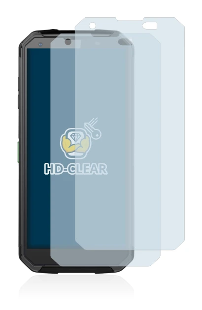 Abbildung des Geräts Blackview BV9500 mit einer Vielzahl des Displayschutzes.