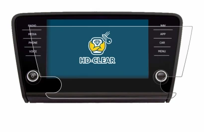 Abbildung des Geräts Skoda Amundsen Superb 2018 Infotainment System 8" mit einer Vielzahl des Displayschutzes.