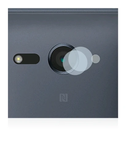 Abbildung des Geräts Sony Xperia XZ2 Compact (NUR Kameraschutz) mit einer Vielzahl des Displayschutzes.