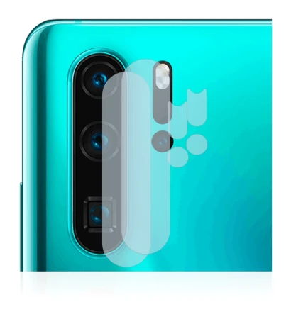 Abbildung des Geräts Huawei P30 Pro (NUR Kameraschutz) mit einer Vielzahl des Displayschutzes.