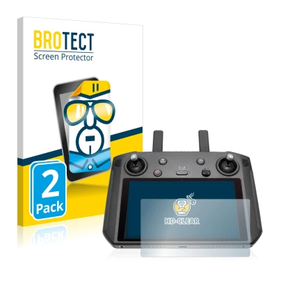 Vorderseite einer Produktverpackung mit dem Markenlogo BROTECT. Daneben ist das Gerät DJI Smart Controller mit dem zugehörigen