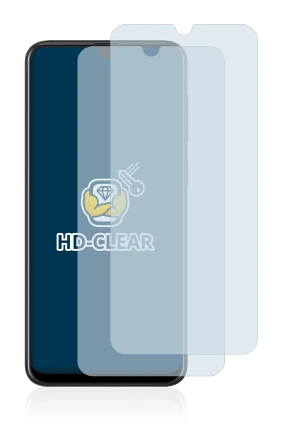 Abbildung des Geräts Samsung Galaxy A20 mit einer Vielzahl des Displayschutzes.