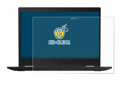 Abbildung des Geräts Lenovo ThinkPad X390 Yoga mit einer Vielzahl des Displayschutzes.