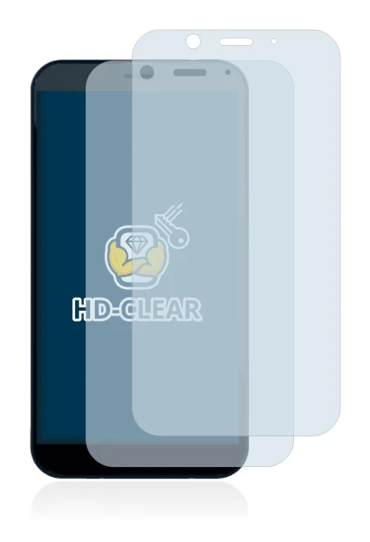 Abbildung des Geräts Shiftphones Shift6m mit einer Vielzahl des Displayschutzes.