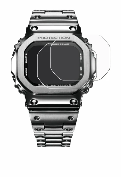 Abbildung des Geräts Casio G-Shock GMW-B5000D-1ER mit einer Vielzahl des Displayschutzes.