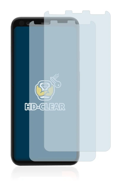Abbildung des Geräts Google Pixel 4 mit einer Vielzahl des Displayschutzes.