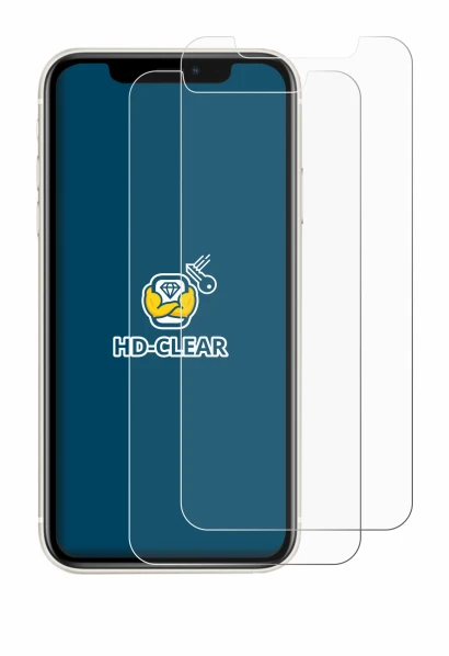 Abbildung des Geräts Apple iPhone 11 mit einer Vielzahl des Displayschutzes.