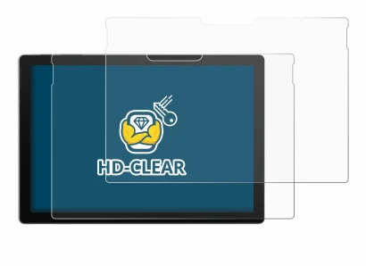 Abbildung des Geräts Microsoft Surface Pro 7 mit einer Vielzahl des Displayschutzes.