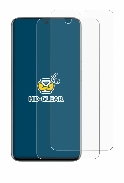 Abbildung des Geräts Samsung Galaxy S20 mit einer Vielzahl des Displayschutzes.