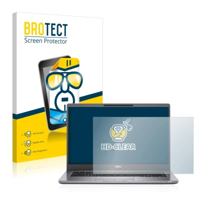 Vorderseite einer Produktverpackung mit dem Markenlogo BROTECT. Daneben ist das Gerät Dell Latitude 7300 mit dem zugehörigen D