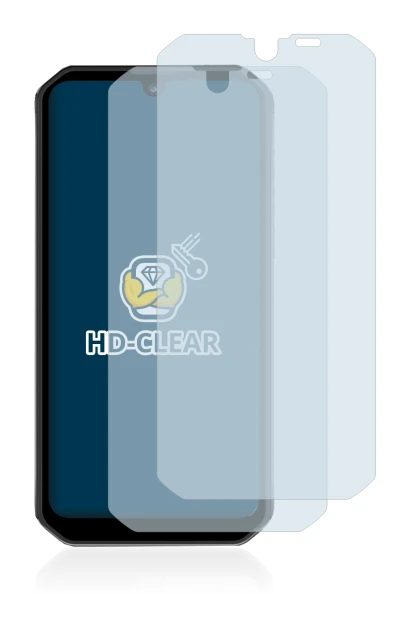 Abbildung des Geräts Blackview BV9900 mit einer Vielzahl des Displayschutzes.