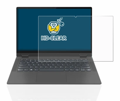Abbildung des Geräts Lenovo IdeaPad Flex 5 14" 2020 mit einer Vielzahl des Displayschutzes.