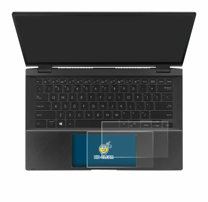 Abbildung des Geräts ASUS ZenBook Flip 14 UX463FA (Touch Trackpad) mit einer Vielzahl des Displayschutzes.