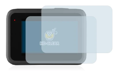 Abbildung des Geräts GoPro Hero 9 Black mit einer Vielzahl des Displayschutzes.